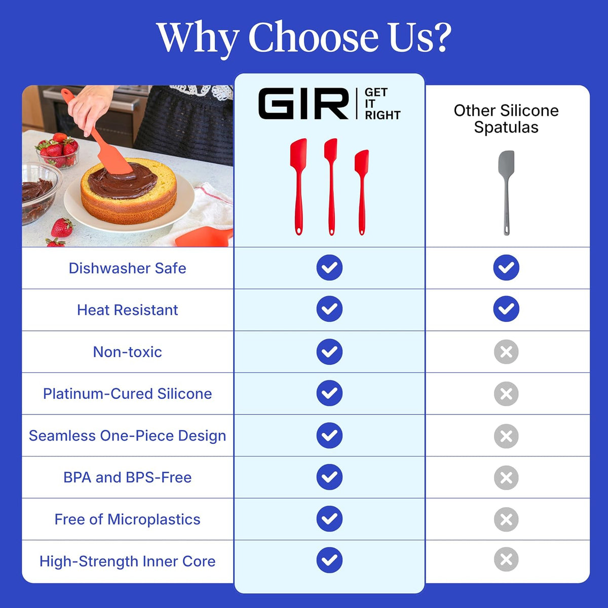GIR Premium Silicone Seamless Spoonula – Mini, Red