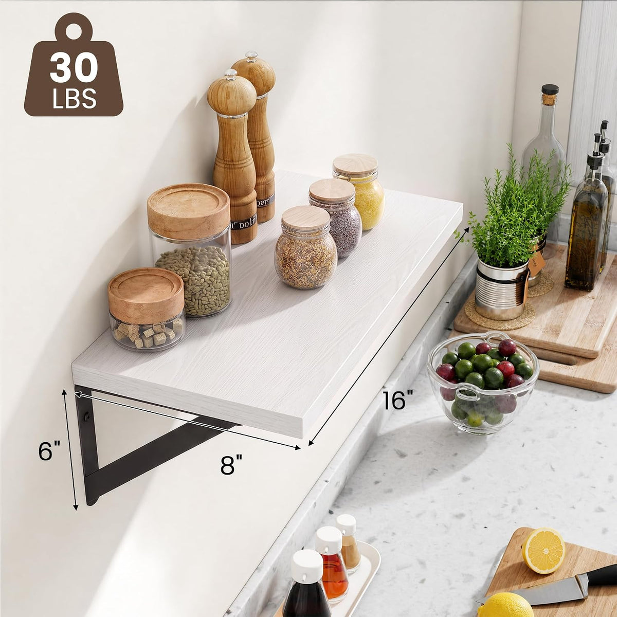 Dreamland Wall Mounted Floating Shelves Set of 2