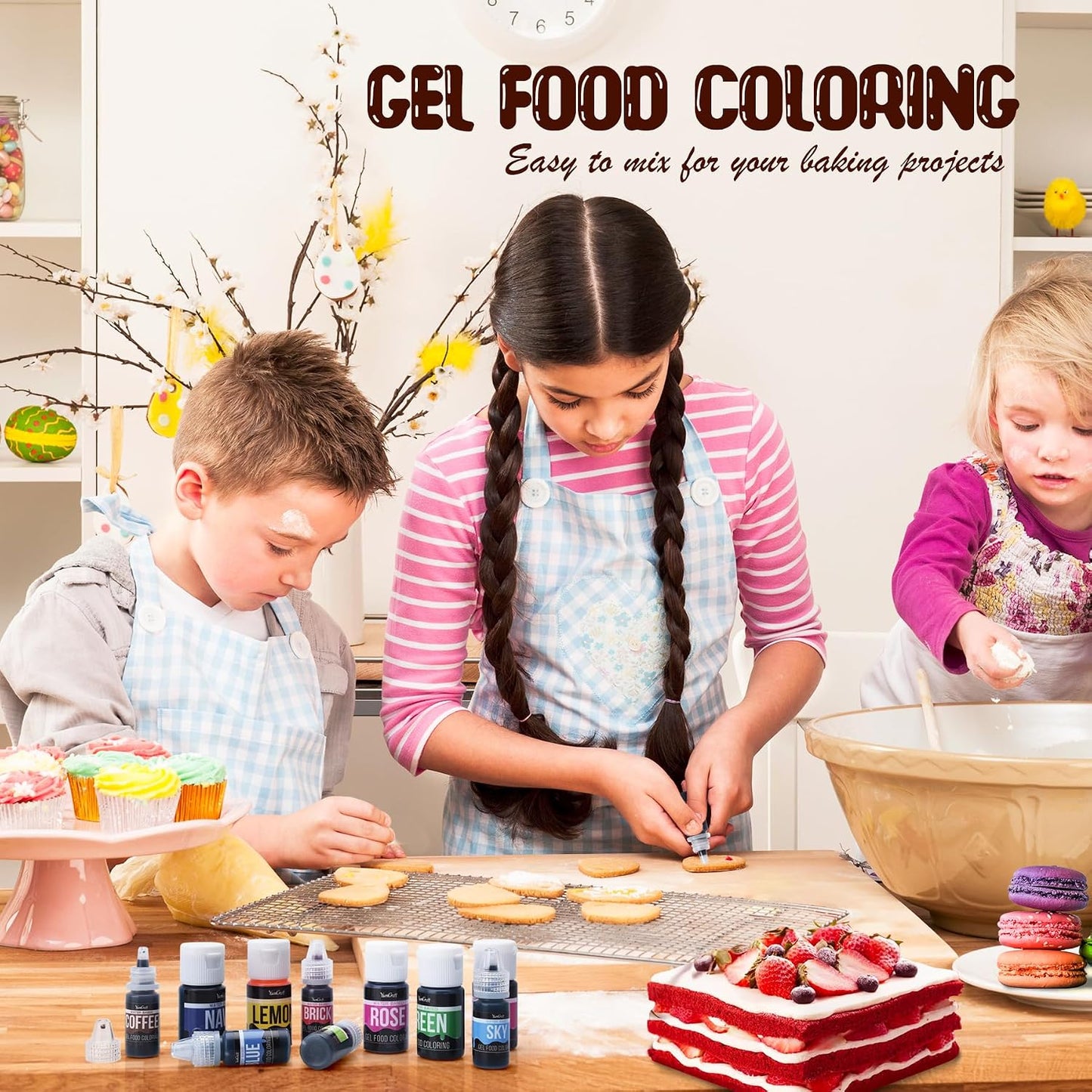 Food Coloring Gel Set - 22Vibrant Color Gel Food Coloring | for Cake Decorating, Baking, Easter Egg, Icing - Tasteless Food Color Dye for Fondant, Cooking, Airbrush - 0.2 Fl. oz (6 ml)
