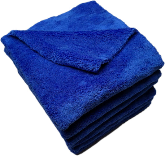 Plush Edgeless Microfiber Towel for Car, Soft Drying Wash Detailing Buffing Polishing Towel, 530 GSM 6Pack 16 x 16inches