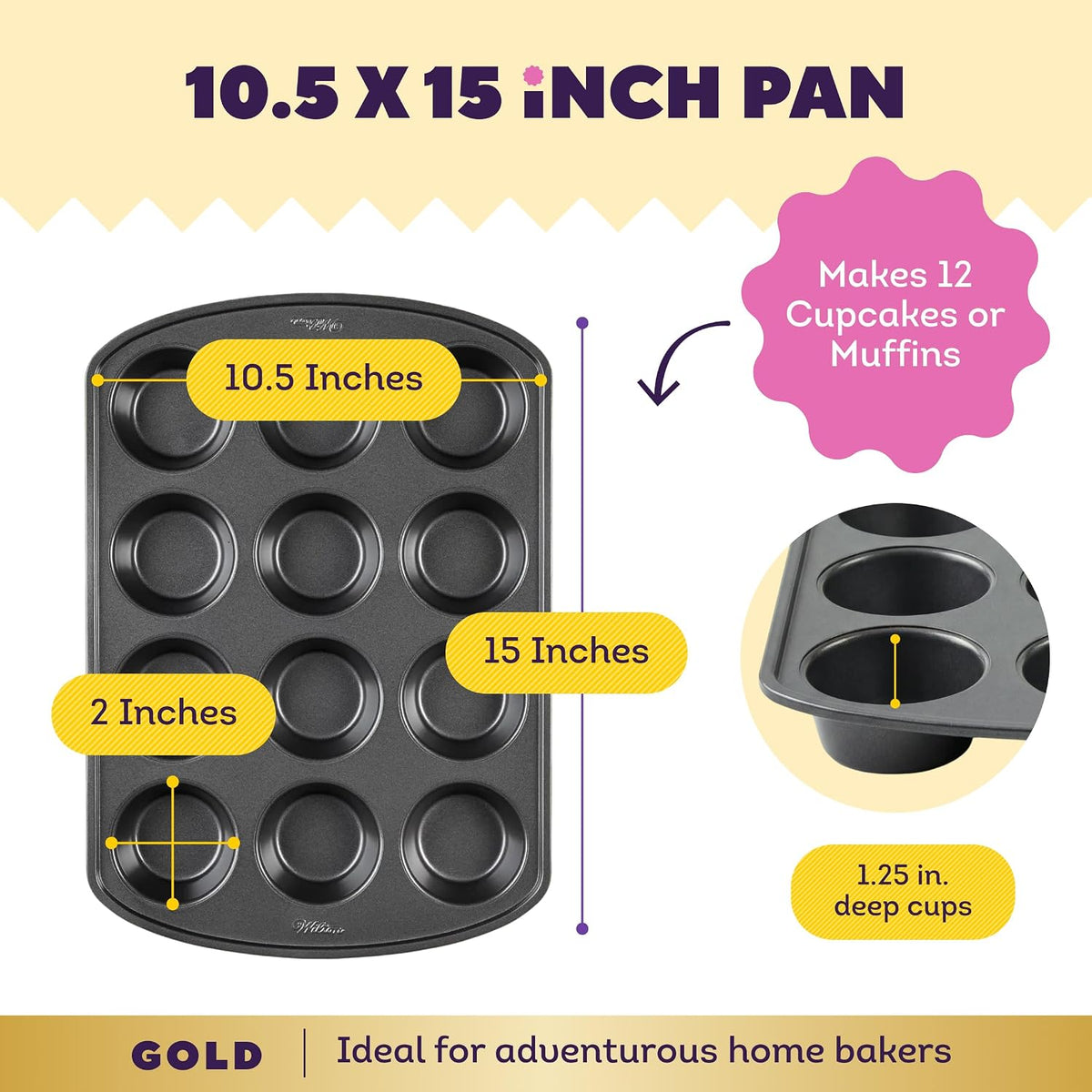 Wilton Gold Non-Stick Muffin Pan