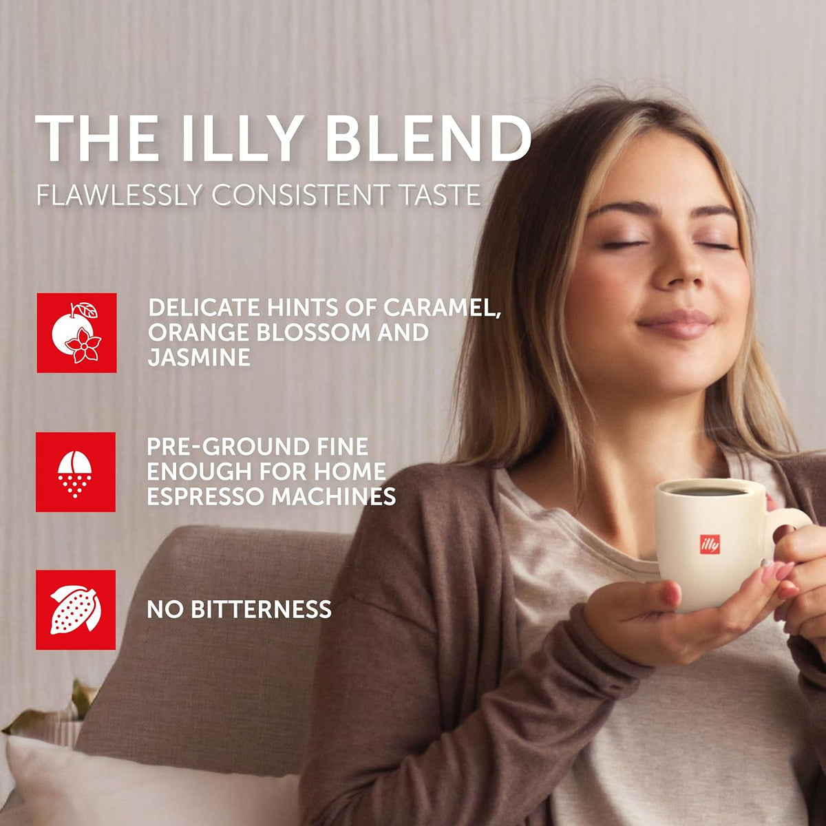 illy Ground Espresso Coffee, Classico Medium Roast, 8.8oz, 6 Pack | 100% Arabica, Premium Italian Coffee, Pre-Ground for Espresso Machines