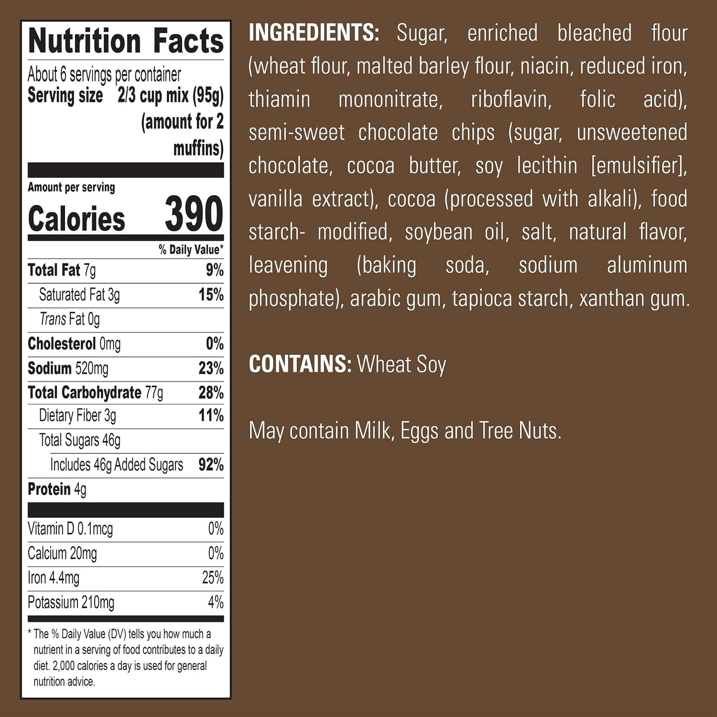 Krusteaz Muffin Mix, Double Chocolate Muffin Mix, Made with Real Chocolate Chips &amp; No Artificial Flavors, Colors or Preservatives, 20 Ounce Box (Pack of 4)