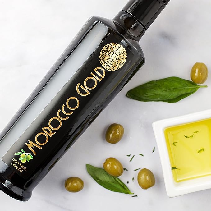 Morocco Gold New Harvest Extra Virgin Olive Oil Early Harvest – Cold Pressed – Polyphenol Rich 652mg/kg EVOO Fresh Harvest Pure and Natural. 6 x 500ml (6 Bottles For The Price Of 5)