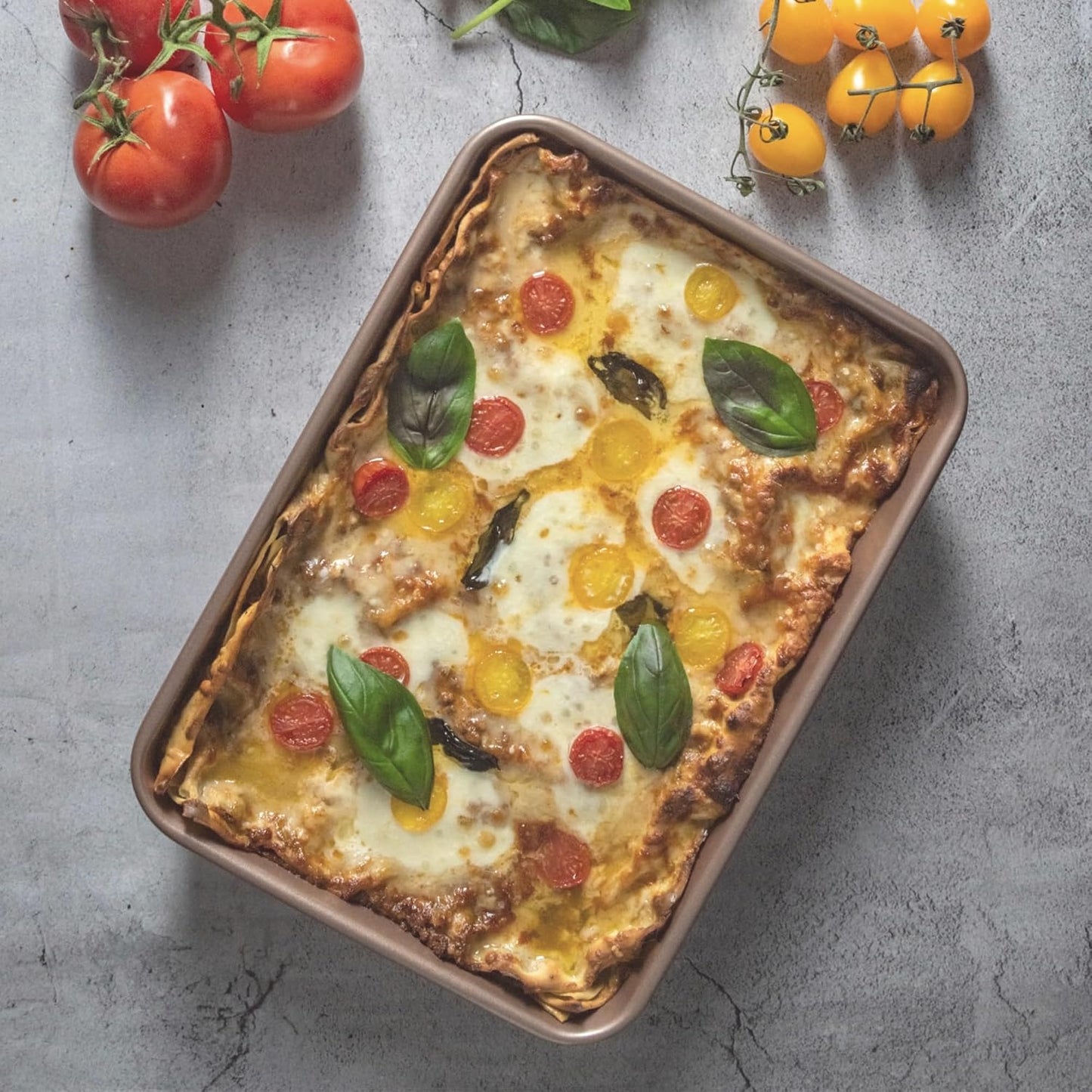9 x 13 inch Cake Baking Pan Nonstick, PFOA &amp; BPA Free | | Non-Toxic - High Carbon Steel - Gold - Rectangle Pan for Oven Baking