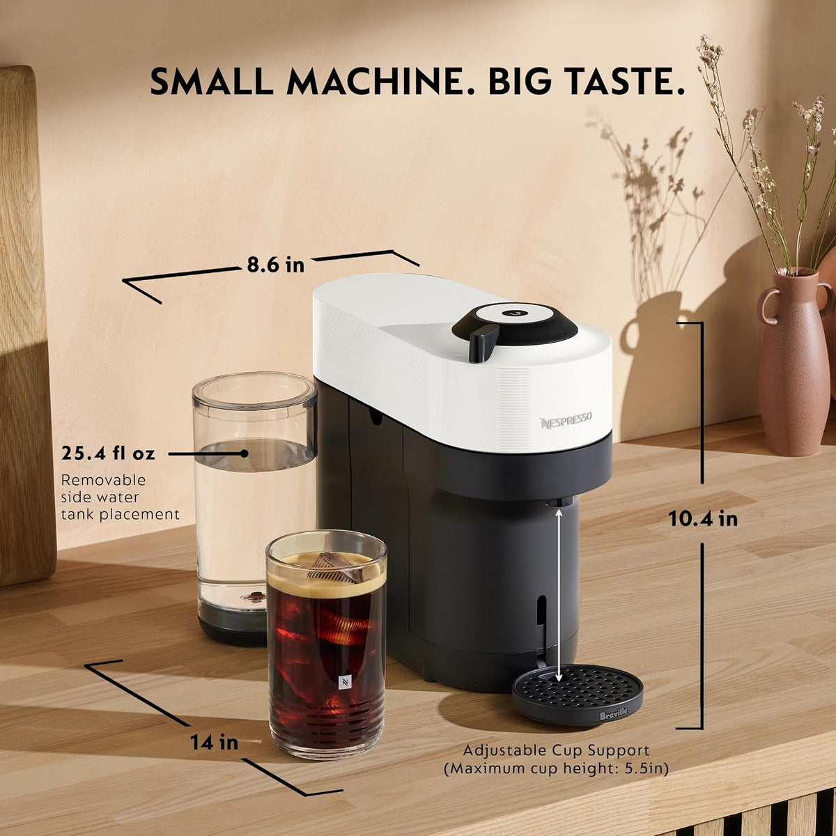 Nespresso Vertuo Pop+ Coffee Machine with Milk Frother