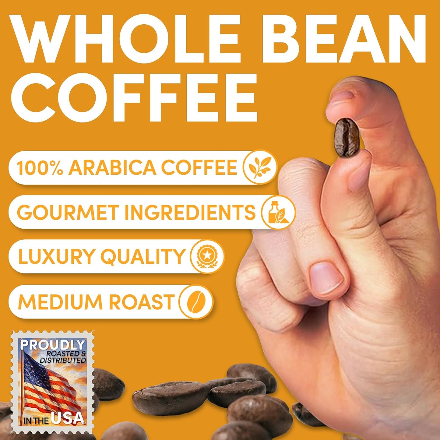 Sarasota Coffee Whole Bean Southern Texas Butter Pecan | Medium Roast Gourmet Flavored Coffee Beans | Low Acid, Mold Free, Specialty Grade Bulk Beans | 5lb (80 oz)