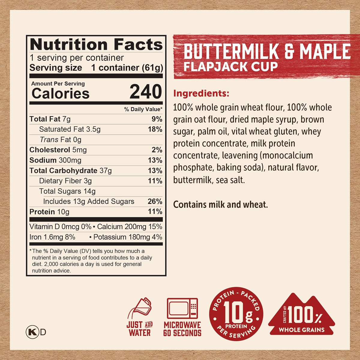Kodiak Cakes Instant Pancake & Flapjack Cups