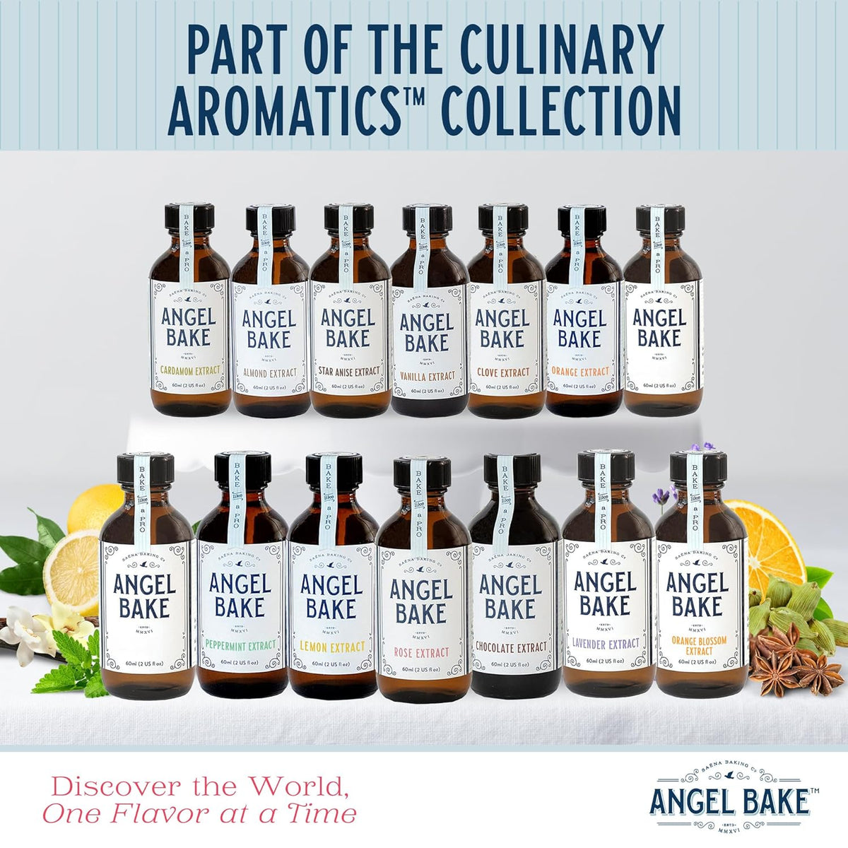 Angel Bake Pure Bulgarian Lavender Extract, 2 oz | Water soluble, food safe culinary flavoring for baking, coffee, cocktails and candy; vegan, gluten free