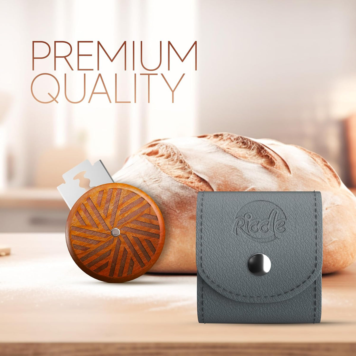 RICCLE UFO Bread Lame, Sourdough Scoring Tool, 15 Blades with Storage Cover