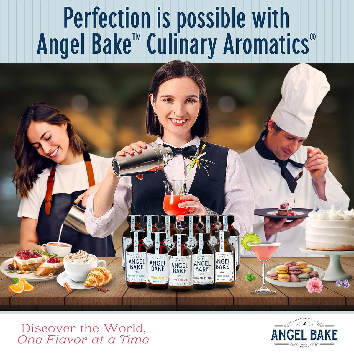 Angel Bake Pure Lemon Extract, 5X Distilled, 2 oz w/ Sprayer | Water soluble, food safe flavoring to mist or dose into cocktails, lemonade, baking and candy; edible, vegan, gluten free