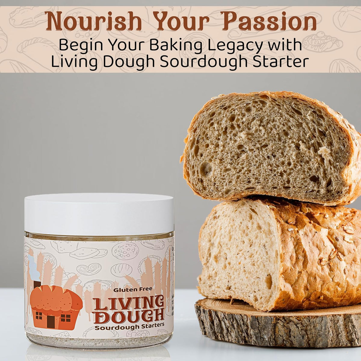 Gluten Free Sourdough Starter Culture for Baking, Fresh &amp; Versatile, 3.5Oz