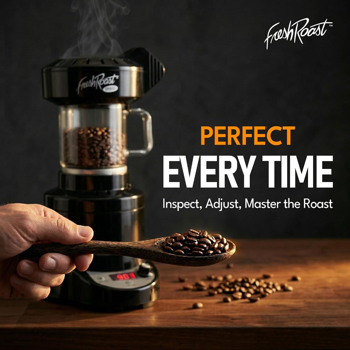 SR540 Automatic Coffee Bean Roaster | Roast Coffee At Home | Variable Heat Settings | Convection Fan Control | Digital Status Display | Speed Roasting System | The Freshest Roast On Earth