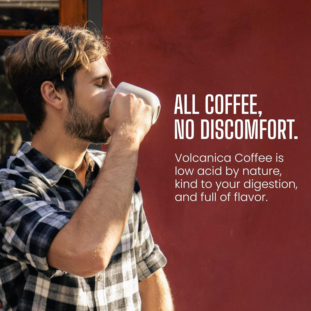 Volcanica Espresso Beans Decaf Coffee, Dark Roast Whole Bean Coffee, Bold Sweet Flavor, Swiss Water Process, Fresh Roasted, Kosher, Vegan, Gluten-Free, 16 oz