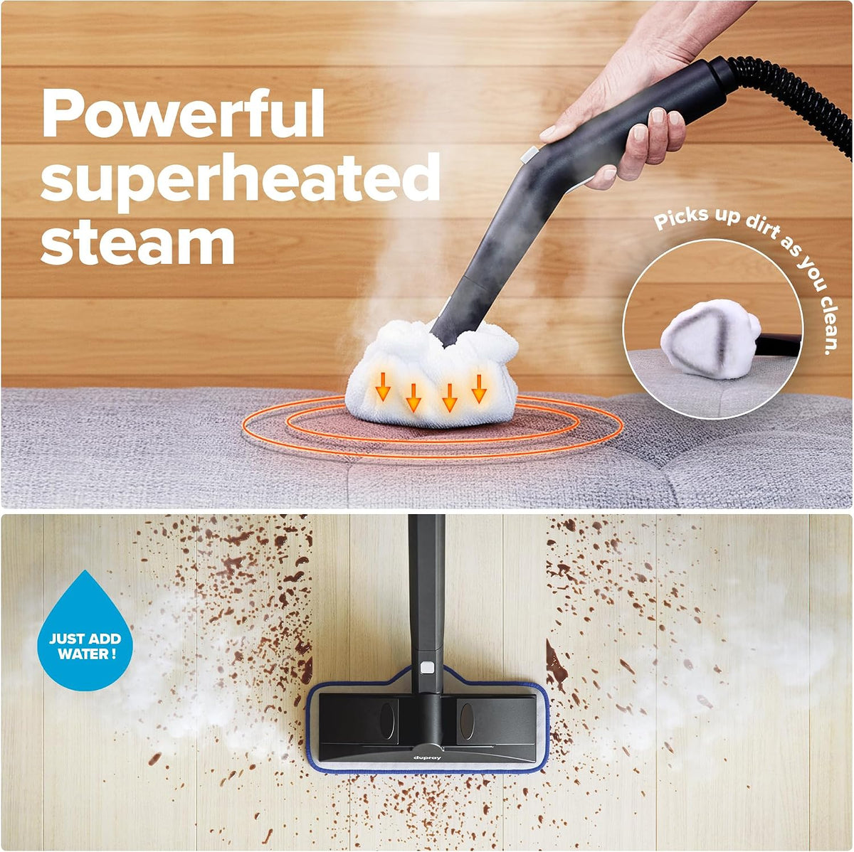 Dupray Neat Steam Cleaner for Home Essential Pack