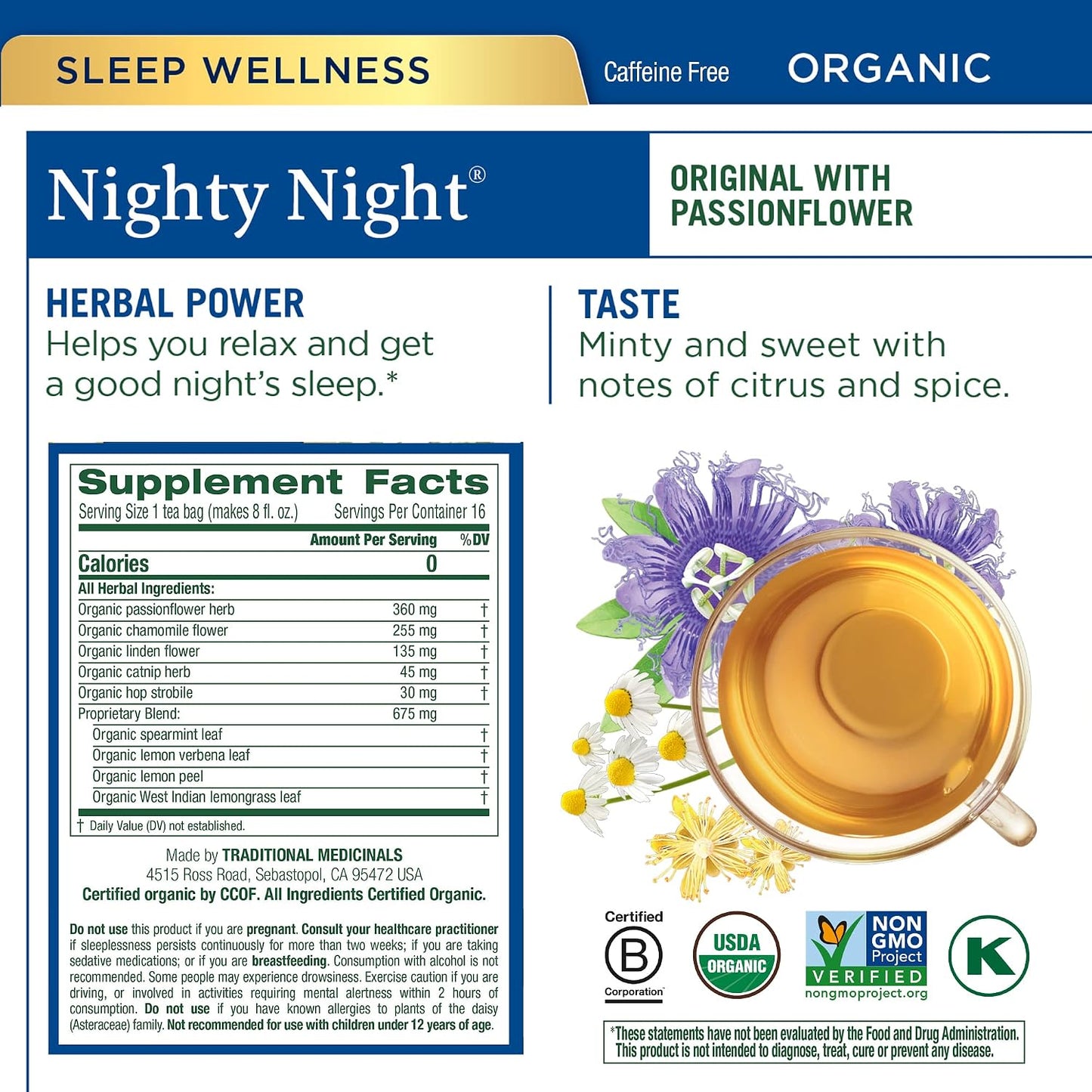 Traditional Medicinals Organic Stress &amp; Sleep Variety Pack, 96 Tea Bags | 6 Flavors, Lavender, Chamomile, Lemon &amp; Valerian Root, 96 Tea Bags, (6 Pack)