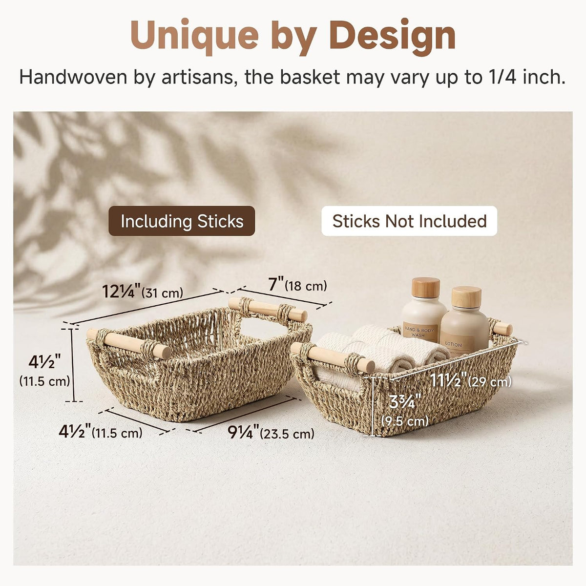 StorageWorks Small Wicker Baskets for Organizing