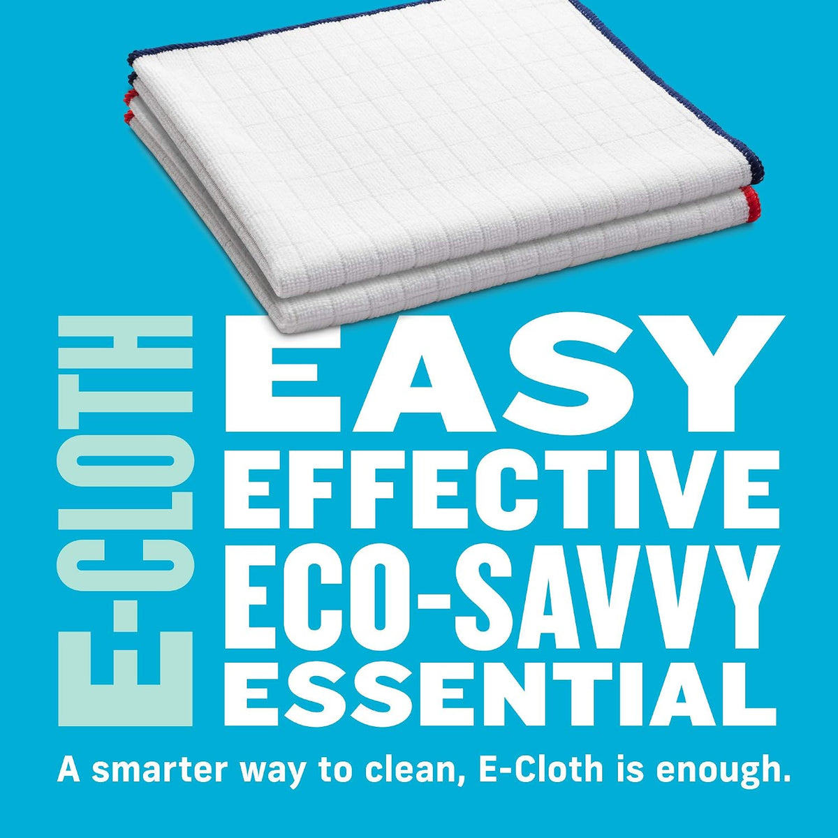 E-Cloth Wash &amp; Wipe Dish Cloth, Microfiber Cleaning Cloth Reusable Paper Towel Alternative Cloths, Dish Towels for Drying Dishes, Glassware, Cookware and Countertops, 100 Wash Guarantee, 2 Count