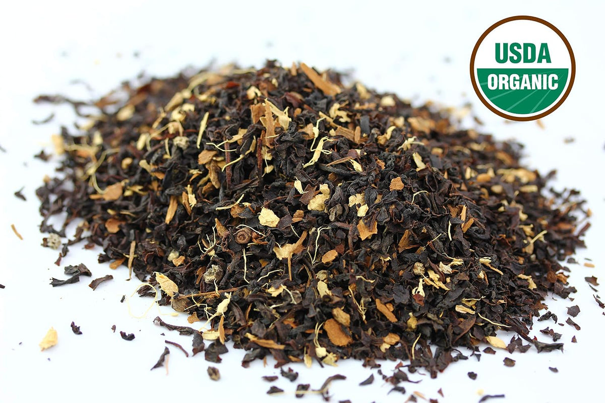 Classic Chai Tea Loose Leaf | CEYLON (110+ Cups) | 100% CERTIFIED ORGANIC Chai Ingredients| Black Tea, Cinnamon, Cardamom, Cloves &amp; Black Pepper | Brews Chai Latte | Ancient Indian House Recipe | 8oz