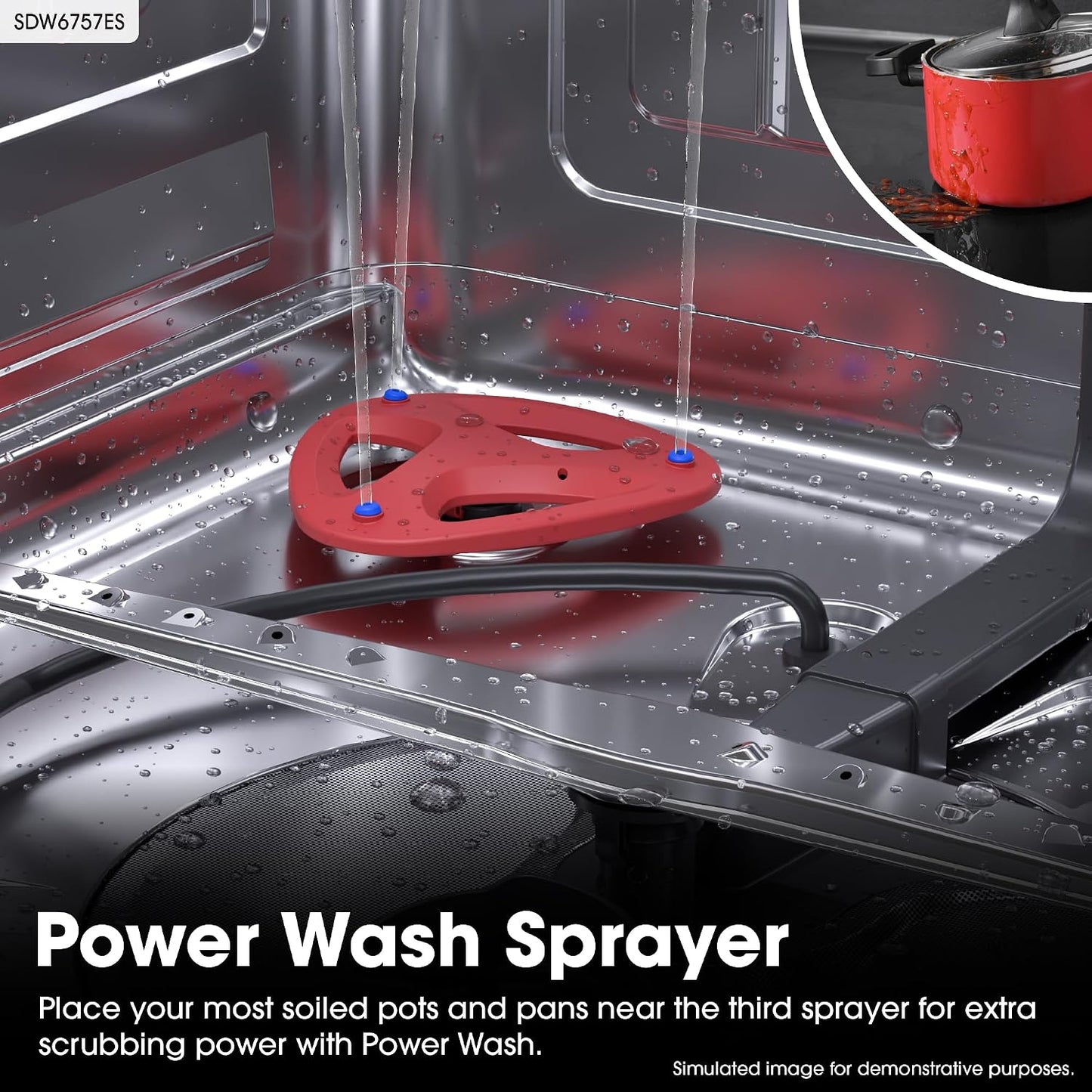 Sharp SDW6757ES 24 in. Top Control Handle 45 dBA Dishwasher