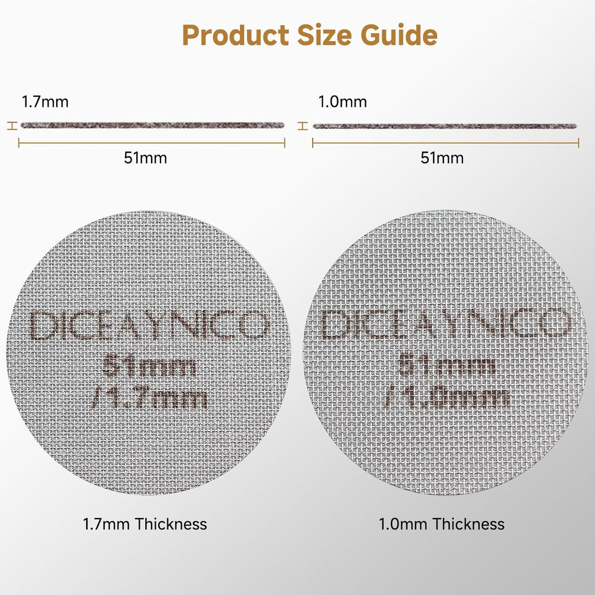 2PCS Espresso Puck Screen, Metal Coffee Filter, 1mm &amp; 1.7mm 51mm | 1.0mm &amp; 1.7mm, 150um 316 Stainless Steel, Reusable Barista Filter for 51mm Portafilter Basket