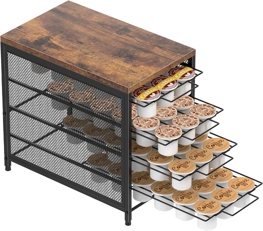 NANANARDOSO Coffee Pod Holder For Counter, 4 Tier Coffee Pod Drawer for Keurig Pod Storage Drawer Holder, 72 Capacity Pods