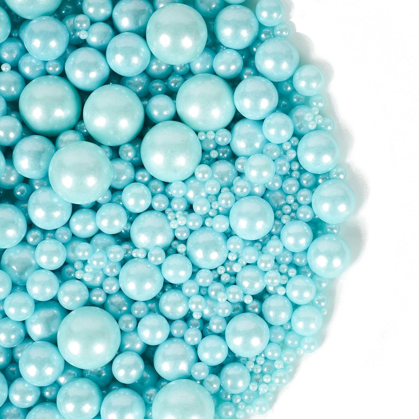 Kasvan Blue Pearl Sugar Sprinkles - Edible Candy Pearls 130g/4.58 Oz, Mix Size, Baking Cake Decorati