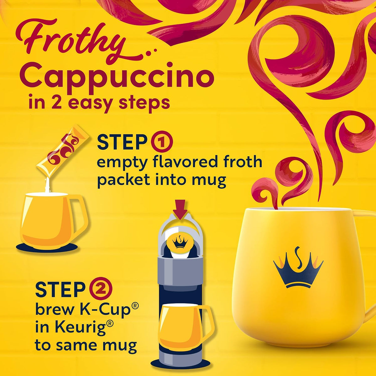 Gevalia K‐Cup® Coffee Pods &amp; Froth Packets Kit, 6 ct, Cappuccino Espresso