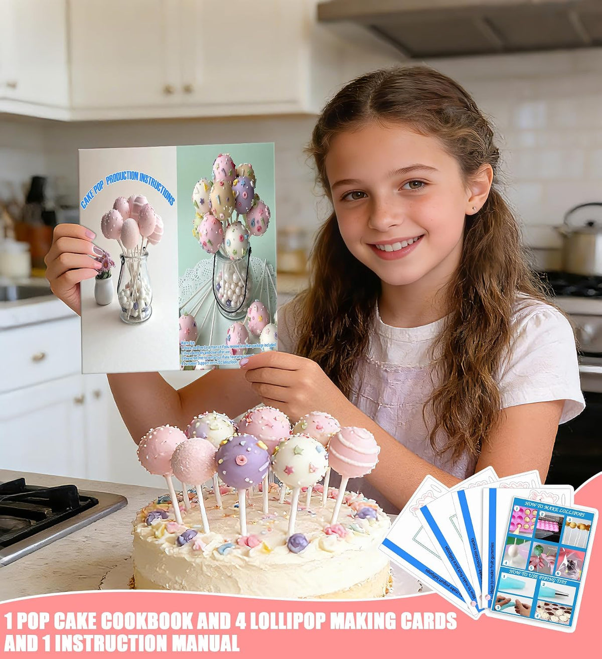 Cake Pop Maker Kit 618Pcs with 5 Silicone Mold Sets - 3 Tier Display Stand, Chocolate Candy Melting Pot, Piping Tips and Coupler, Measuring Cup, Muffin Cupcakes, Lollipop Sticks, Valentine Easter Gift