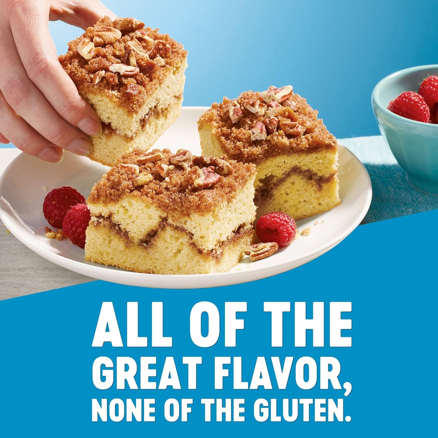 Krusteaz Gluten Free Baking Mix, Cinnamon Swirl Crumb Cake &amp; Muffin Mix, Gluten Free with No Artificial Flavors, Colors or Preservatives, 20 Ounce (Pack of 3)