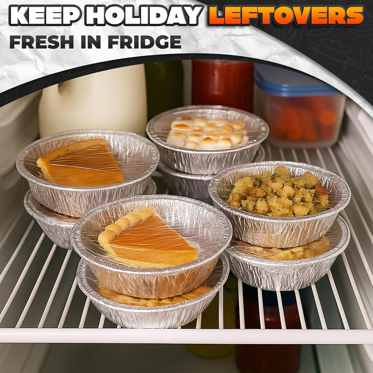 LEGLO Round Foil Cake Pans 50 Pack, 6 In Disposable Aluminum Baking Pans | Pie Tins Bake Tarts, Cheesecakes, and Chicken Pot Pies - Stackable, Grease-Resistant, Freezer Ready for Make-Ahead Storage