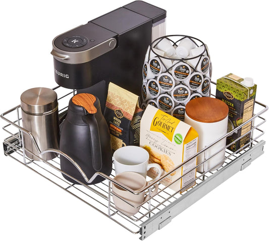 HOLDN’ STORAGE Heavy-Duty Premium Collection Pull Out Cabinet Organizer, Cabinet Drawer Slide Outs, Lifetime Limited