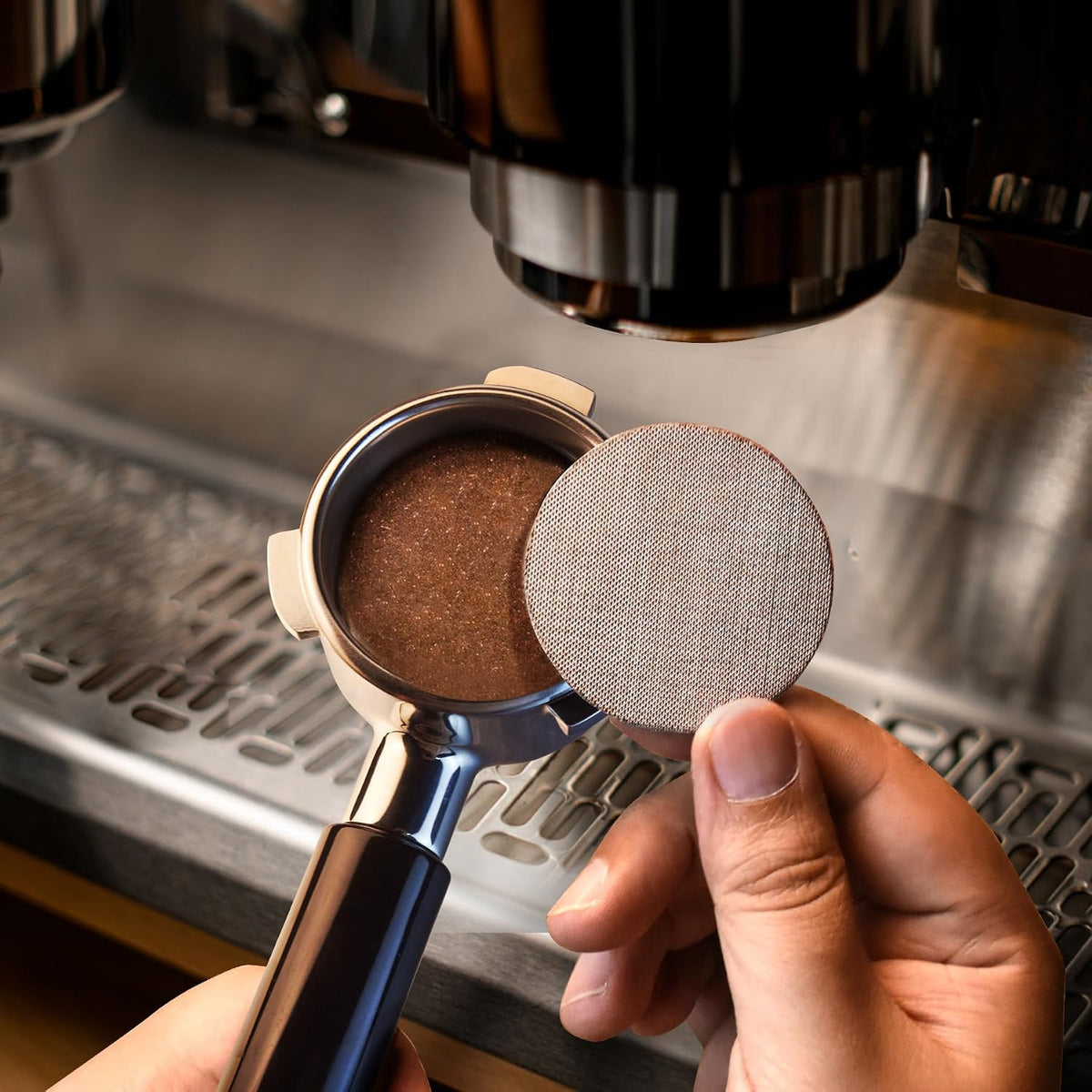 54 mm Bottomless Portafilter Compatible with Breville Barista BES870XL