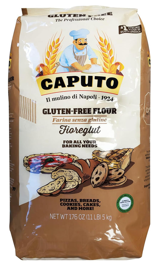 Antimo Caputo Gluten Free Pizza Flour 11 Lb Bulk - All Natural Multi Purpose Flour & Starch Blend for Baking Pizza