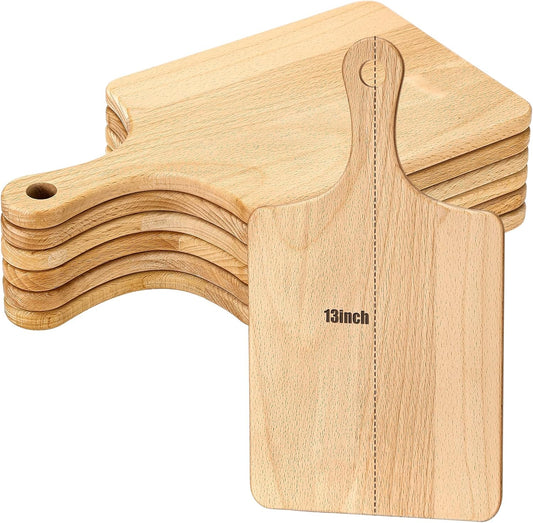 Lounsweer 6 Pcs Thicken Cutting Board Bulk Wood Board for Chopping Serving Charcuterie Material for Laser Engraving Mother'