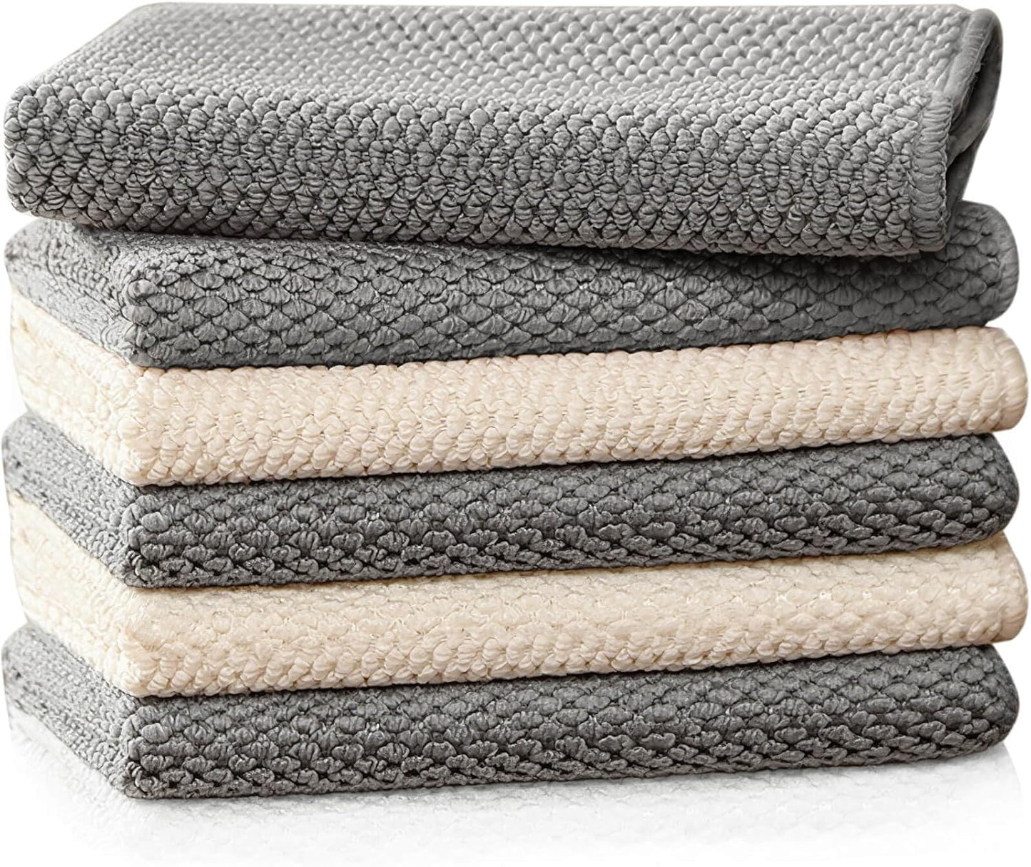 Barista Microfiber Towels 6-Pack, Coffee Cloths 12"x12" | Espresso Accessories Cleaning Towel for Steam Wands &amp; Countertops, Essential Coffee Bar Accessories
