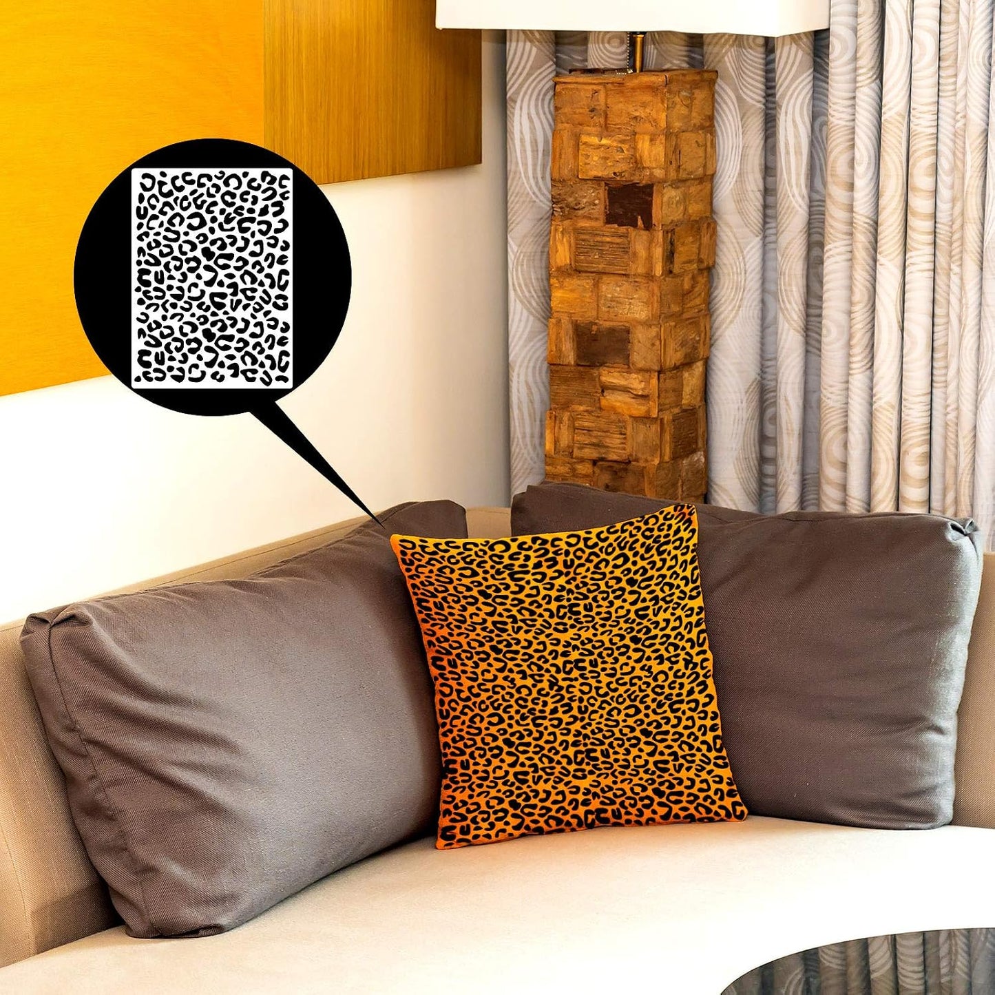 Zonon 4 Pieces Leopard Cheetah Print Paint Stencil,5.9 x 8.3 Inch | Reusable on Fabric Wall Furniture Floor, Animal Skin Pattern for DIY Cake Tracing Scrapbooking, Durable Plastic Templates