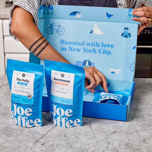 Joe Coffee Company - Benchmark Whole Bean Specialty Coffee, 12 oz Bag | NYC Roaster, Rainforest Alliance Certified, Kosher,