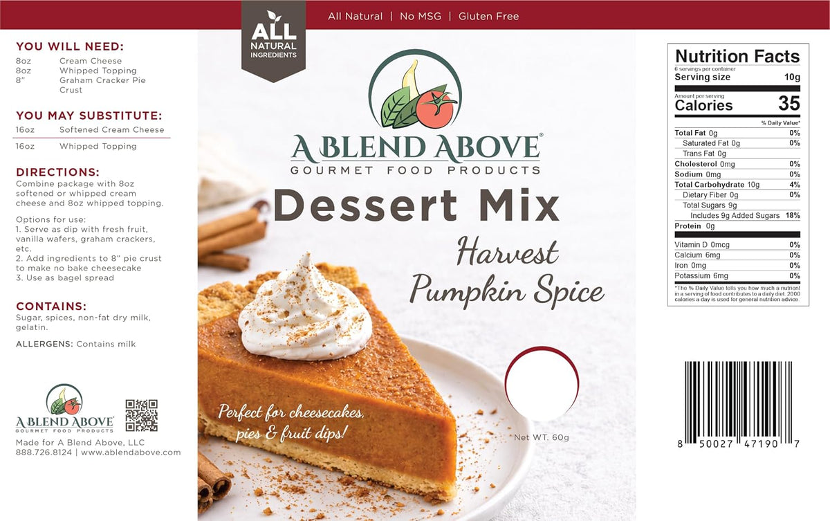 A Blend Above Harvest Pumpkin No-Bake Dessert Mix