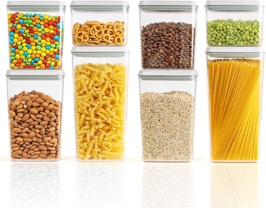 JIMALL Pop Containers for Food Storage, Stackable Food Containers with Lids Airtight, Leak-proof Containers for Cereal Flour