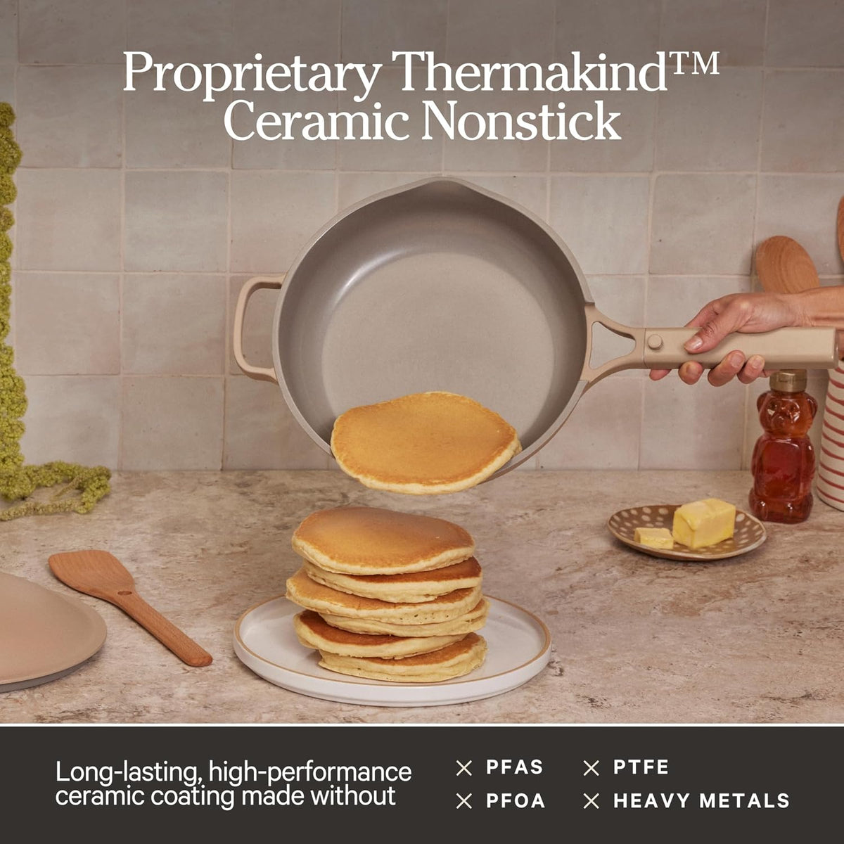 Our Place Always Pan 2.0-10.5” (2.6 Qt) Nonstick, Toxin-Free Ceramic Cookware | Patented 10-in-1 Aluminum Frying & Sauté Pan | Safe for Oven, Induction & All Cooktops up to 450°F | Char