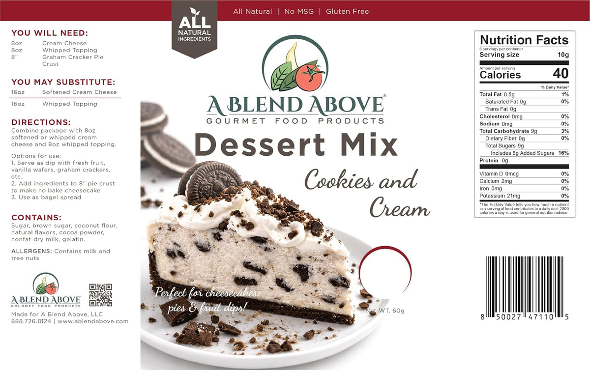 A Blend Above Cookies n Cream No-Bake Dessert Mix