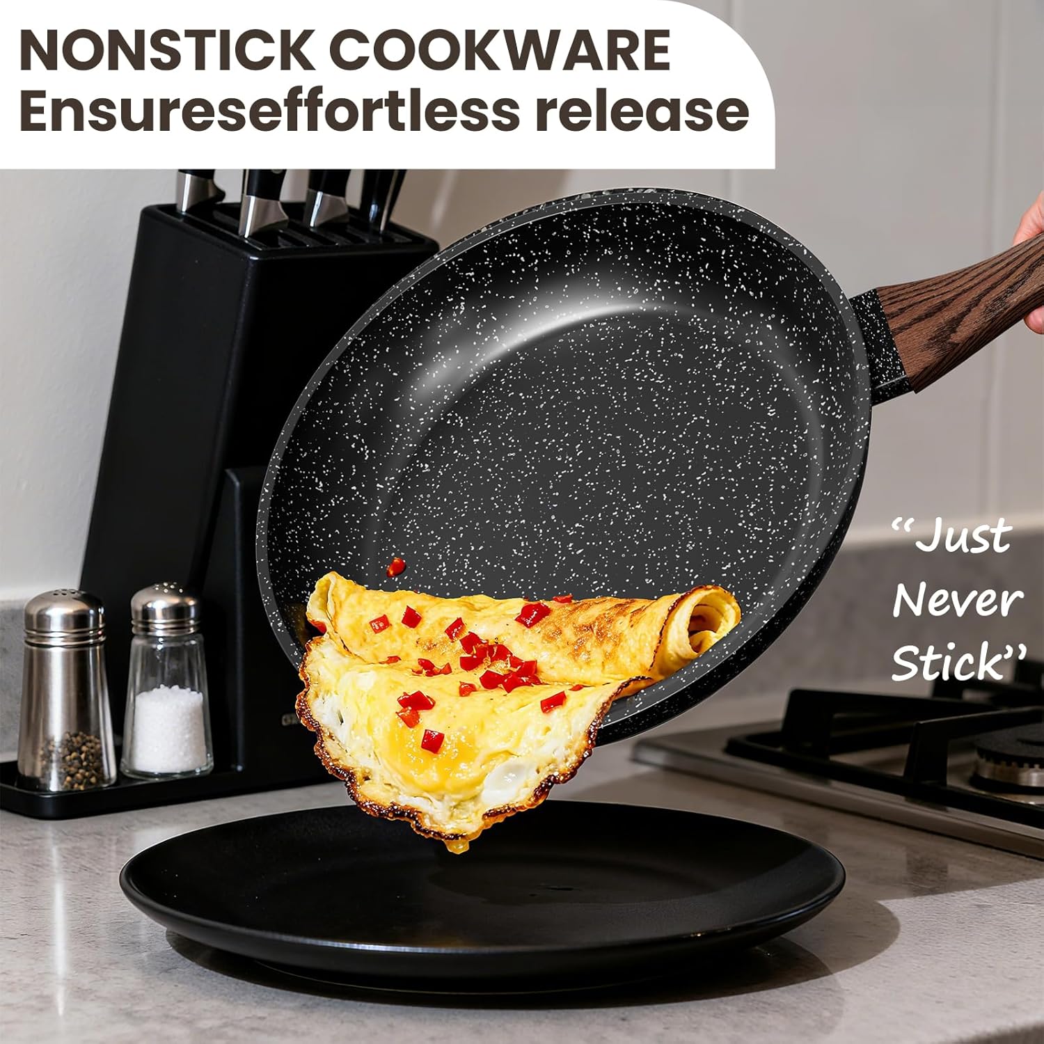 Pots and Pans Set Non Stick, 31 Piece Kitchen Induction Cookware & Bakeware Set, Nonstick Kitchen Cooking Pans Set with