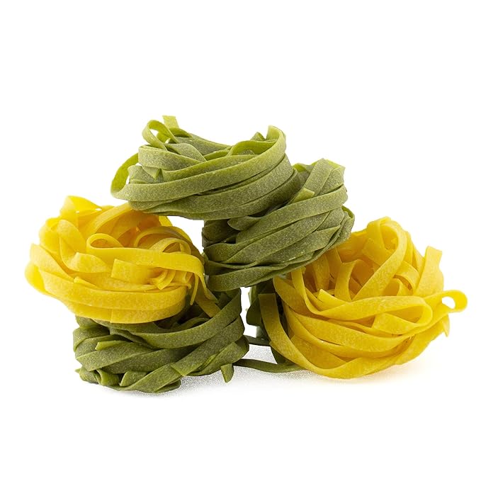 Giusto Sapore Italian Pasta - Egg 340g - Premium Bronze Drawn Durum Wheat Semolina Gourmet Pasta Brand - Imported from Italy and Family Owned (Paglia e Fieno, 6 Pack)