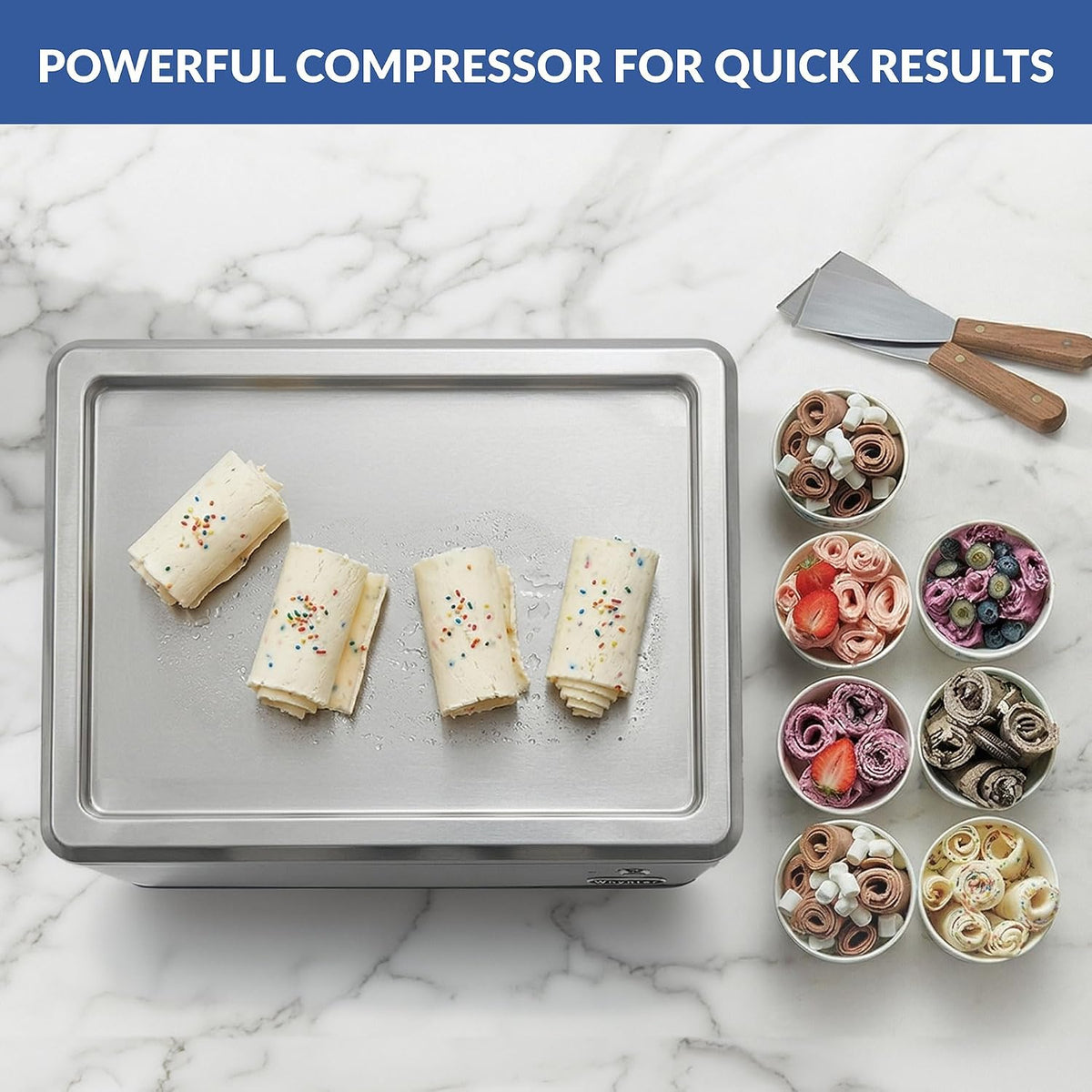 Whynter ICR-300SS 0.5-Quart Stainless Steel Rolled Ice Cream Maker With Compressor