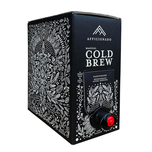 Afficionado Coffee Roasters | Magical Cold Brew | 1 Gallon | Bag in Box | Single Origin Peruvian Coffee | Medium Roast |