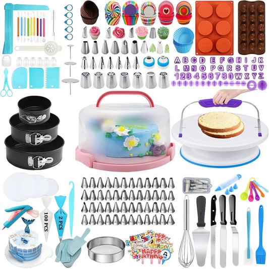 Cake Decorating Kit,Baking Supplies Tools for Beginners &amp; Pros