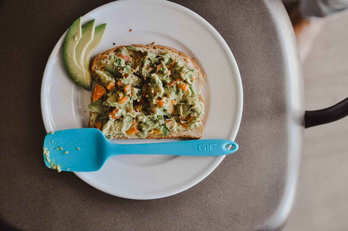 GIR: Get It Right Silicone Spoonula - Non-Stick Heat Resistant Silicone Scraper Spatula for Mixing, Serving, Scraping, Stirring, and More - 11 Inch, Navy Blue