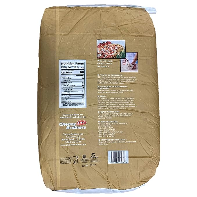 Bulk 55 Lbs, All Purpose, All Natural "00" Flour for Pizza, Pasta, and Baking, (25 kg, 55 lbs) by Fronte