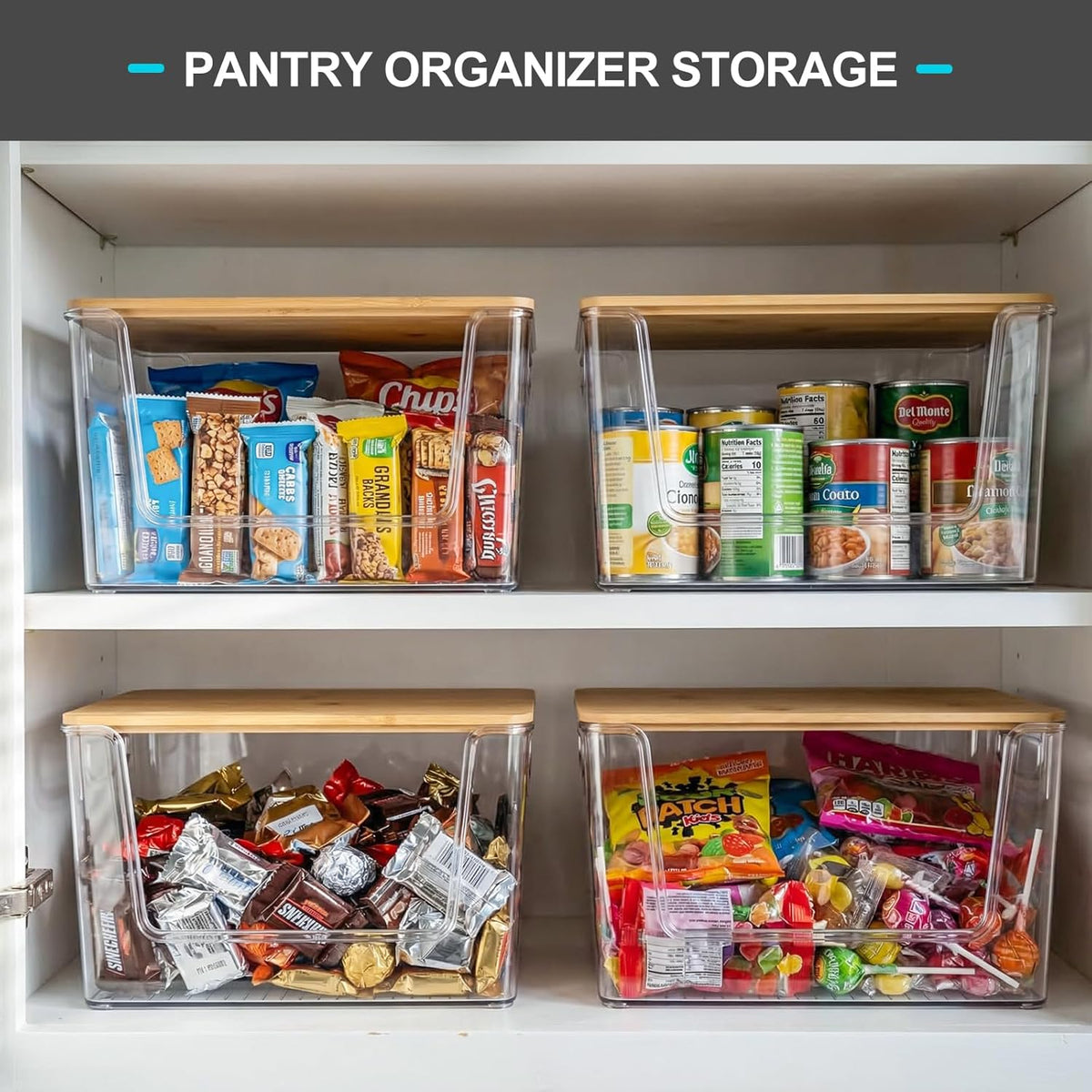 Pantry Organizers Storage, 2 Pack Onion and Potato Storage Bins Large Capacity Kitchen Counter Bins for Garlic, Fruit, Vegetable, Can Storage Countertop Organizer (12" x 7" x7")